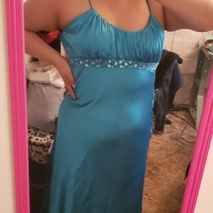 Windsor Aqua long Dress